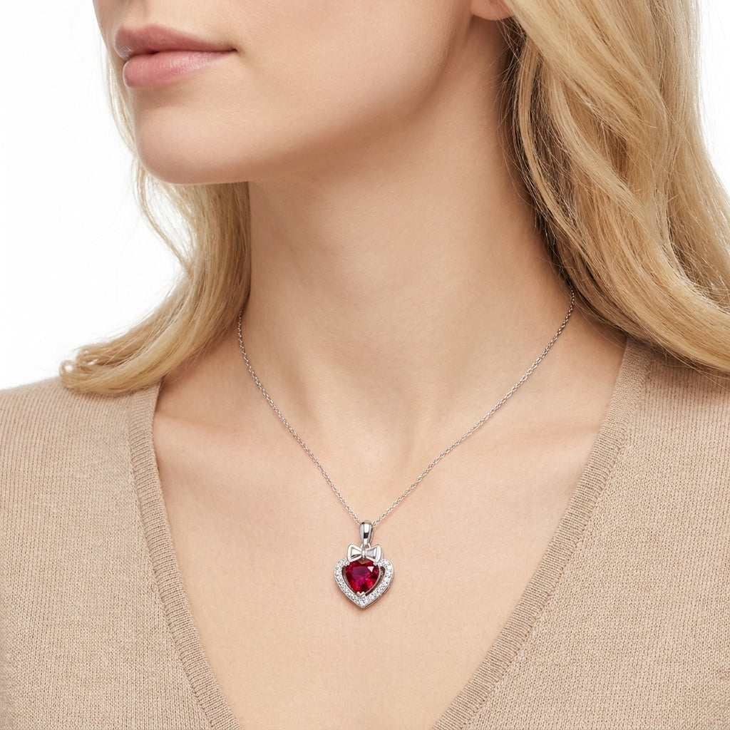 romantic-ruby-heart-bow-pendant-necklace-on-model
