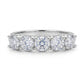 Front view of five-stone round brilliant lab grown diamond wedding ring.
