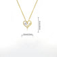 Dimensions and chain length guide for the gold MOM heart gemstone pendant necklace.