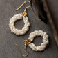 “Handmade baroque mini pearl earrings for women, French vintage style silver hooks