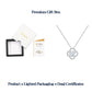 Premium lighted presentation box and dual authenticity certificates for heart moissanite gourd clover necklace.