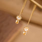 “Hot air balloon long chain drop earrings for women minimalist lightweight elegant jewelry”
