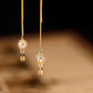 “Hot air balloon long chain drop earrings for women minimalist lightweight elegant jewelry”
