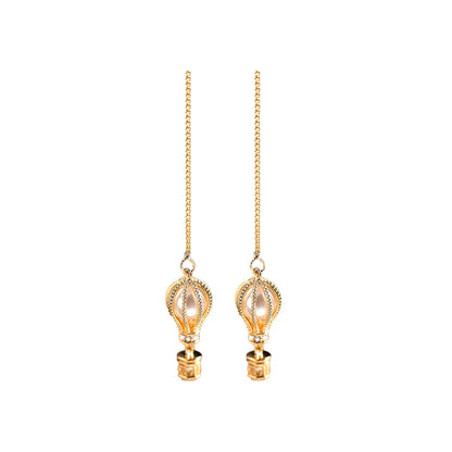“Hot air balloon long chain drop earrings for women minimalist lightweight elegant jewelry”