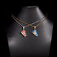 S925 silver iced out moissanite enamel sneaker pendant necklaces displayed on jewelry neck bust   