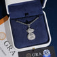 Iced out money bag dollar sign moissanite pendant in dark blue velvet jewelry box with GRA certificate