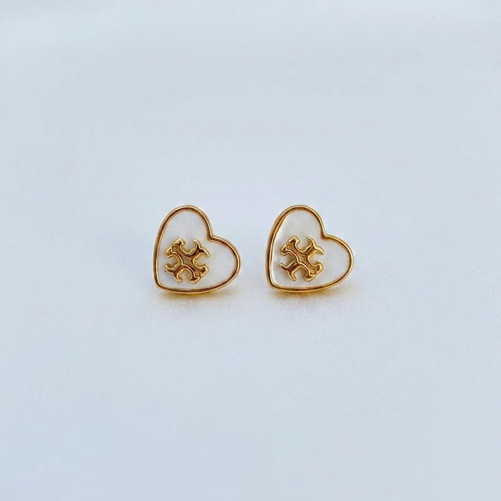 Tory Burch Kira heart stud earrings