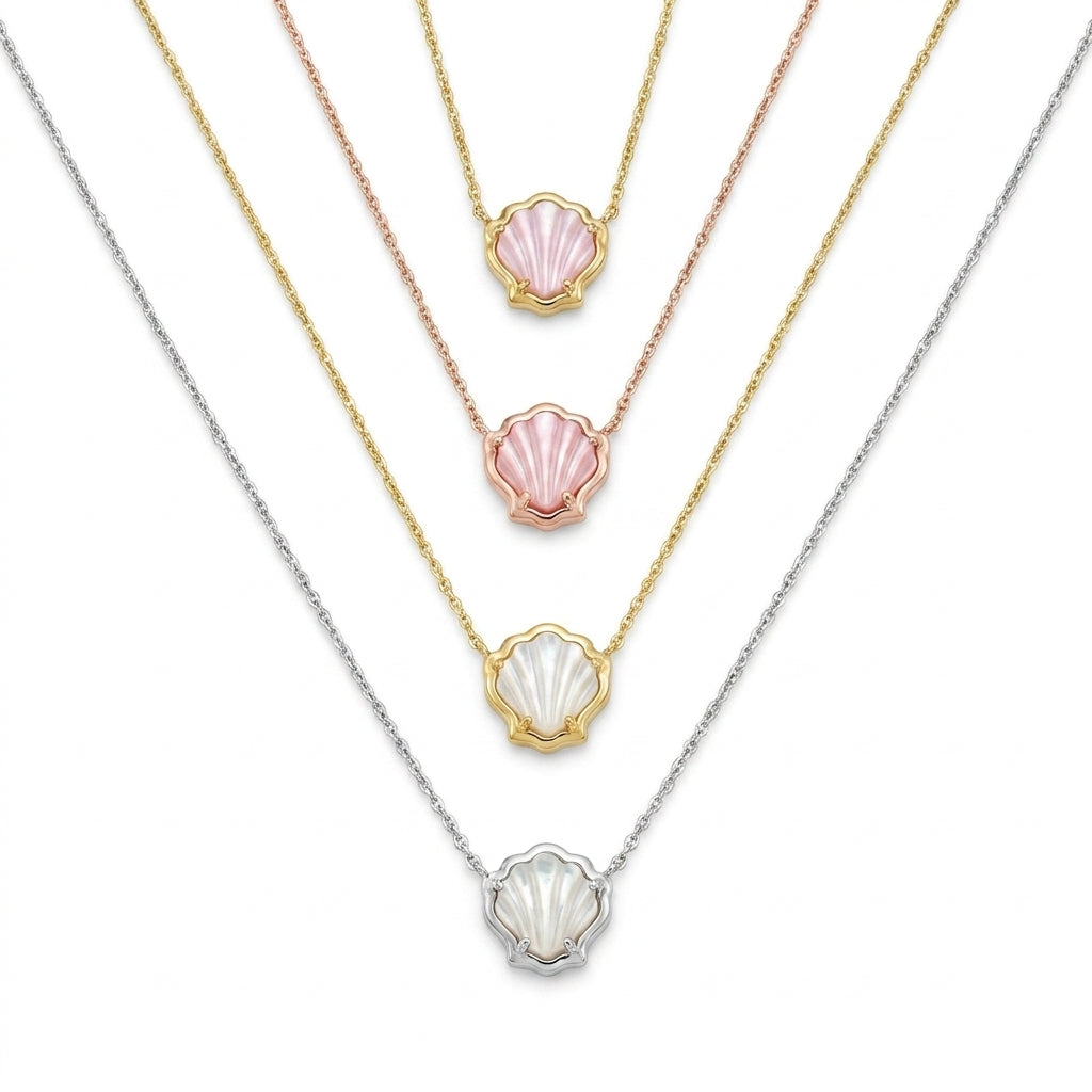 Kendra Scott Brynne Shell Gold ShortPendant Necklace