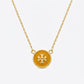 Zerra Jewelry Tory Burch Kira enamel pendant necklace with color block design, featuring a stylish, modern jewelry piece.