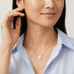 Tory Burch Kira enamel pendant necklace by Zerra Jewelry featuring a color block design on a sleek necklace chain.
