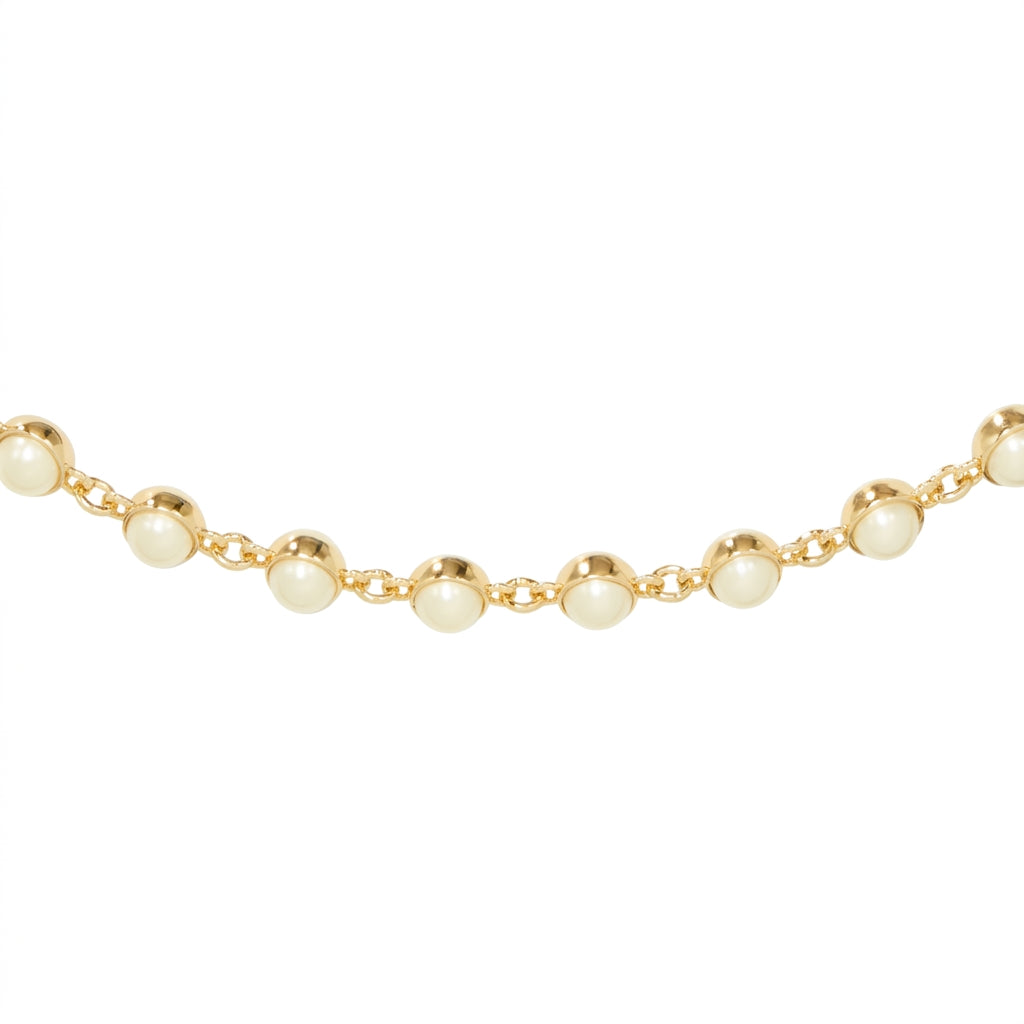 Tory Burch Moondance Pearl Gold Necklace | 18k Gold Plated