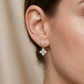 Round Cut Moissanite Floral Cross Dangle Earrings