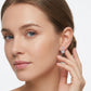Lab Grown Diamond Crossover Stud Earrings|Infinity Drop Solitaire