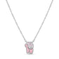Kendra Scott Ballet short pendant necklace in silver with a pink enamel ballet slippers charm.