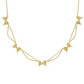 Kendra Scott Bow gold Strand Necklace in rhodium-plated silver finish with textured bow