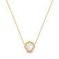 Kendra Scott Brynne Shell short pendant necklace in yellow gold with white mother of pearl.
