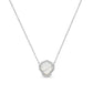 Kendra Scott Brynne Shell short pendant necklace in silver with a white mother of pearl inlay.
