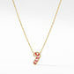 Kendra Scott Candy Cane Pendant Necklace with red and white crystal accents in gold finish