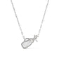 Kendra Scott Golf Silver Short Pendant Necklace in a polished rhodium-plated minimalist design