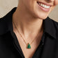 Model wearing Kendra Scott Holiday Tree Necklace, a festive minimalist accessory for the season