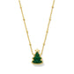 Kendra Scott Holiday Tree Short Pendant Necklace with sparkling crystal accents in gold finish