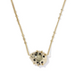 Kendra Scott gold ladybug necklace angle view showing petite charm shape