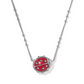 Kendra Scott Ladybug Short Pendant Necklace in 14k silver-plated brass with red enamel