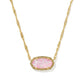 Kendra Scott x LoveShackFancy Elisa Marie gold-tone necklace in a pink romantic floral patterns