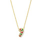 Kendra Scott Candy Cane Pendant Necklace featuring vibrant multicolor crystals in gold finish