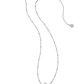 Detailed shot of the secure lobster clasp and adjustable extender on the Kendra Scott necklace