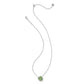 Full layout of the Kendra Scott clover silver necklace showing the lobster clasp and adjustable single slider bead