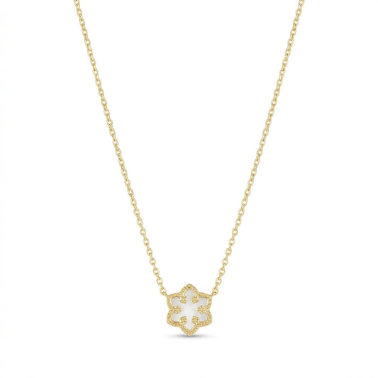 Kendra Scott Snowflake Gold Short Pendant Necklace with sparkling crystal accents