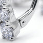 Close-up view of secure leverback closure mechanism and prong settings.