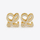 Loewe Anagram Geometric Earrings in a polished gold-plated modern logo stud design