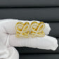 Hand-held size reference of the Loewe Anagram Geometric Earrings for true scale
