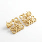 Loewe Anagram Hollow Luxe Stud Earrings in 18k gold-plated openwork design