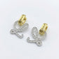 Loewe Anagram L Stud Earrings featuring the iconic quadruple-L insignia in a polished gold finish