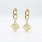 Loewe Anagram Pendant Earrings featuring the iconic openwork logo in a polished gold drop design