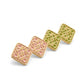 Loewe Enamel Openwork Square Anagram Stud Earrings in polished pinkand white enamel