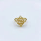 Loewe Silver Anagram Ring featuring the iconic openwork logo in polished gold finish