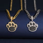 S925 sterling silver full iced out moissanite animal paw print pendant in gold and silver with cuban chain   