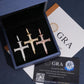 S925 silver iced out moissanite baguette cross pendants in luxury gift box with GRA certificates   