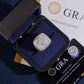 S925 silver iced out moissanite cushion cross ring in luxury blue box with GRA certificate card