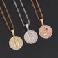 S925 silver iced out moissanite dollar sign medallion pendants presented with GRA report card on white cardholder