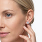 Four Leaf Clover Lab Grown Diamond Stud Earrings, Pear Cut Flower Cluster