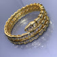 Zerra Jewelry BVLGARI Serpenti Viper Double bracelet with pave diamonds, featuring a sleek snake design and sparkling gemstone accents.
