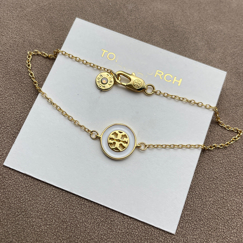 Tory Burch Kira Enamel Chain Bracelet | Colorful Enamel Bracelet | Chevron Enamel Link Bracelet