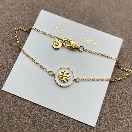 Tory Burch Kira Enamel Chain Bracelet | Colorful Enamel Bracelet | Chevron Enamel Link Bracelet