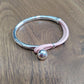 UNOde50 Bangle bracelet with leather