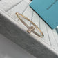 Tiffany T Diamond Hinged Wire Bangle Bracelet